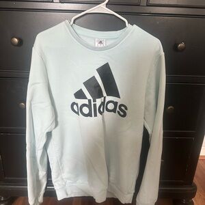 Adidas Light Blue Sweatshirt with Black Logo